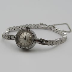 【稼動品】OMEGA オメガ Ladymatic カットガラス シルバー レディース 腕時計 ヴィンテージ 60s