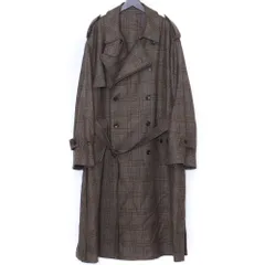 ssstein 19AW ウール グレンチェック トレンチコート stein | シュタイン OVERSIZED TRENCH COAT(GLEN CHECK