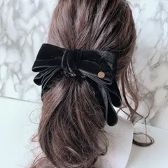 再販♡たらりん　ベロア　リボンシュシュ　リボンゴム　冬　クリスマス