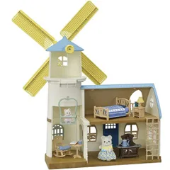 O【パッケージ不良】ラッピング不可 ご自宅用シルバニアファミリー グローバル35周年限定商品 セレブレーションウインドミルギフトセット C-70 エポック シルバニアファミリー 家 ハウス ドール お人形 着せ替え人形 3歳 ごっこ遊び 誕生日 お祝い クリス
