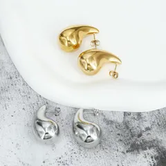 ドロップピアス　ゴールド　シルバー　サージカルステンレス