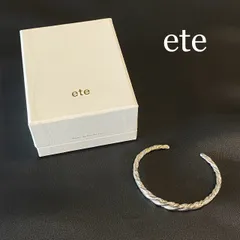 ete シルバーバングルSV925 エテ レディース 小物 美品 ete エテ ブレスレット オブジェ ミディアム バングル S 国内発