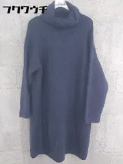 ◇ URBAN RESEARCH ROSSO タートルネック 長袖 ミニ ニット ワンピース サイズFREE パープル ネイビー レディース 【中古】 【1002800494545】