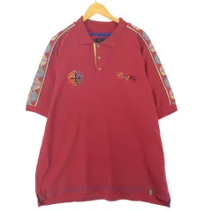 COOGI クージー　半袖シャツ　ポロシャツ　Sサイズ　マルチカラー　シルク 古着 ビッグサイズ クージー COOGI 半袖 ポロシャツ メンズXXXL