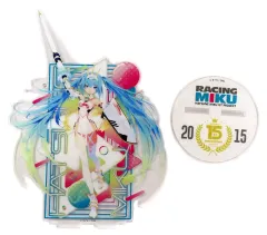 【中古】アクリルスタンド・アクリルパネル 初音ミク レーシングver.(2015) アクリルスタンド 「HATSUNE MIKU GT PROJECT 15th ANNIVERSARY!くじ」 A賞