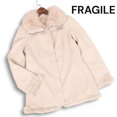 FRAGILE フラジール 秋冬 裏地 ラビット ファー♪ ミリタリー コート Sz.38　レディース