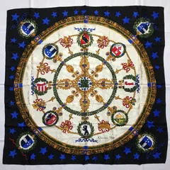 2508-427｜美品｜クリスチャンディオール スカーフ シルク ブラック