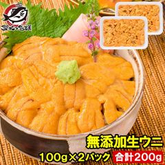 うに 冷凍生うに 無添加 100g×2パック 最高級Ａグレード うに丼約4杯分のお試しサイズ ウニ ウニ丼
