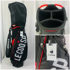 【未使用品】le coq sportif キャディバッグ グリーン 9.5型 le coq sportif golf グラフィックデザイン キャディバッグ 大