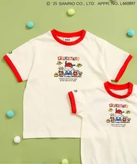 【サンリオキャラクターズ】モチーフリンガーTシャツ BREEZE J207455 オフホワイト