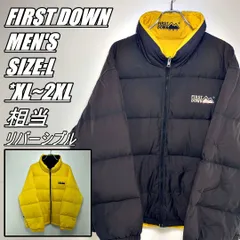 【US古着】FIRST DOWN　ファーストダウン　リバーシブルダウンジャケット　メンズ　サイズ表記L　XL~2XL相当　ブラックorイエロー