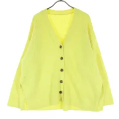 SENSE OF PLACE センスオブプレイス 長袖 カーディガン One size イエロー レディース 古着