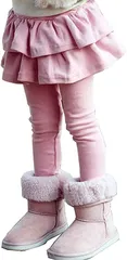 aspersio アスペルシオ スカート付き レギンス 子供服 ガールズ キッズ 女の子 スパッツ スカッツ ピンク( ベビーピンク,  130)