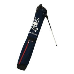 中古 サイコバニー Psycho Bunny セルフスタンドバッグ ネイビー 紺 クラブケース