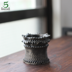 3Dプリント鉢 3Dプリンター鉢 作家鉢 植木鉢 Green5【Green5アンティーク塗装01】66mm