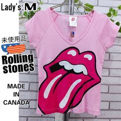 M■未使用■Tシャツ■ローリングストーンズ 2002-3ツアー■カナダ製■ピンク×ピンク