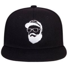 韓国 ひげおやじ キャップ 帽子 スナップバック ブラック  日本未入荷　大人気