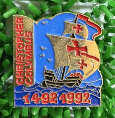 CHRISTOPHER COLVMBUS 1492 1992 クリストファーコロンブス　ピンバッチ