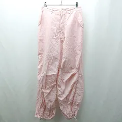 ◇ MONO-MART ウエストゴム　ドローコード　ナチュラル　パラシュートパンツ サイズM ピンク系 レディース E  【1506230030675】