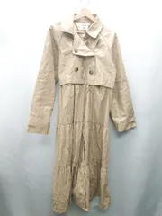 ◇ ⊇ jouetie ジュエティ レザー系 長袖 マキシ ワンピース サイズM ブラウン系 レディース E  【1410100022762】