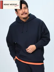 スウェットパーカー 大きいサイズ メンズ ヘビーウェイト ポケット付き トップス 長袖 3L 4L 5L 6L 7L 8L B＆T CLUB ビーアンドティークラブ ネイビー