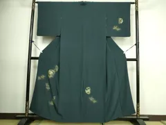 【未使用タグ付き】 鈴乃屋 着物 単衣 広衿 紗 絣模様 身丈約170cm 平和屋着物□訪問着 刺繍 短冊草花文 金糸 鈴乃屋扱い 正絹 逸品