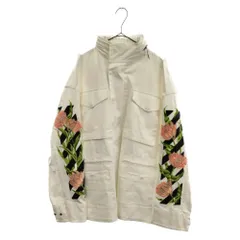 OFF-WHITE (オフホワイト) 17SS Rose Embroidery Military Jacket OWEA033S7272182 ロースエンブロイダリーミリタリージャケット バック刺繍コットンツイルショートモッズコートのサムネイル