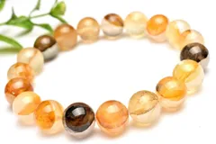 【１点物】高発色 ライモナイトインクォーツ　10.5mm　ブレスレット パワーストーン 天然石 _M8128