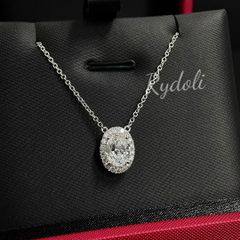 PT950 1.05ct D VS1 オーダーメイドネックレス ラボグロウンダイヤモンド IGI鑑定書付き オーバルカットラボダイヤジュエリー 誕生日記念日プレゼント プラチナペンダントネックレス 一粒ダイヤネックレス  定番ダイヤネックレス