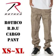 【新品・未使用】【カーキ】ロスコ カーゴパンツ メンズ レディース キッズ 無地 大きいサイズ ダンス ROTHCO BDU 6ポケット ボタンフライ 大きめ 太め ゆったり ワイドパンツ サバゲー ストリート ダンス 衣装 USA ブランド 作業着
