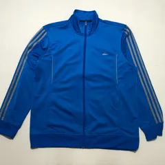 adidas アディダス CLIMALITE トラックジャケット カンボジア製 メンズXL ブルー