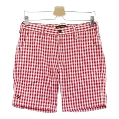 サイズ：S ROUGH&SWELL ラフアンドスウェル  ストレッチハーフパンツ チェック柄 ネイビー系 [240101526370] ゴルフウェア メンズ ストスト