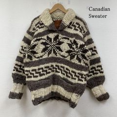 Canadian Sweater カナディアンセーター ニット、セーター 長袖 セーター 厚手 ウール ニット 長袖 カウチン プルオーバー made in canada ハンドニット