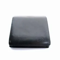 オメガ OMEGA レザー 二つ折り財布 黒 ブラック - メルカリ