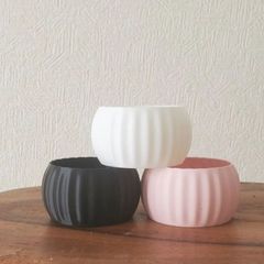 3Dプリンタ鉢　シルキー鉢　植物鉢　プラ鉢　浅鉢