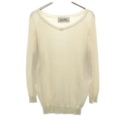 ROPE' ロペ シルクブレンド 長袖 セーター M オフホワイト レディース 古着