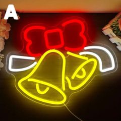 ネオンライト クリスマス ベル クリスマスベル アクリル LED ネオンサイン バリエーション Xmas Christmas イルミネーション 装飾 おしゃれ かわいい きれい キラキラ