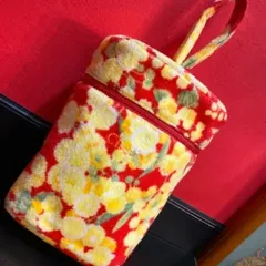 【美品】 ☆ Christian Dior クリスチャン　ディオール　ミニバッグ　ミニハンドバッグ　ポーチ　花柄　フラワー　総柄　YKK ファスナー　ビンテージ　vintage　ヴィンテージ　古着　70s　80s　90s　メンズ　レディース　男女兼用