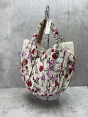 美品【トレンタセイ】TrentaSei 編み込み トートバッグ花柄 総柄 青×白 Trenta Sei（トレンタセイ）の「TRENTASEI トレンタセイ 花柄