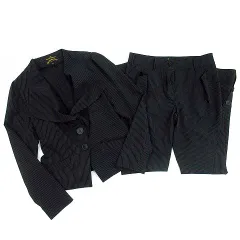 ヴィヴィアンウエストウッド Vivienne Westwood アングロマニア スーツ 上下セットアップ ストライプ ジャケット パンツ 黒 ブラック 42のサムネイル