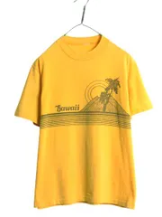 【お得なクーポン配布中!】 80s ハワイ アート イラスト 両面 プリント Tシャツ メンズ M 程 ヴィンテージ シングルステッチ グラフィック サーフ アロハ カットソー