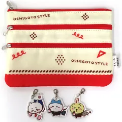 【中古】バッグ ちいかわ＆ハチワレ＆うさぎ ファスナーチャーム付きポーチ 「ちいかわ なんか小さくてかわいいやつ×アリナミン キャンペーン がんばるキミに、アリナミン!」 500円以上コース当選品のサムネイル