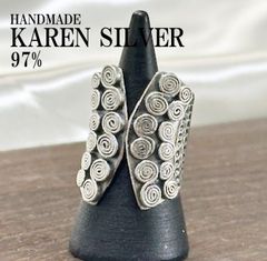 シルバーリング カレンシルバー カレン族 ハンドメイド エスニック #88