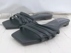 ◇ MAMIAN マミアン ストラップ フラット ペタンコ 大人女子 サンダル サイズLL ブラック レディース P 【1308160074763】