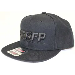 GRANDE.F.P(グランデエフピー) GRFP.3D刺繍フラットバイザーキャップ フットサル 帽子 (gfph24908-0909)、(0909)BLK/BLK