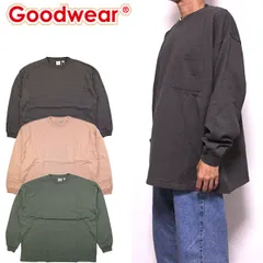 グッドウェア Tシャツ ロンt  長袖 スーパービッグ 袖リブ ポケット GOODWEAR 国内正規品 オーバーサイズ 厚手 ヘビーウェイト 2W7-0502 セール