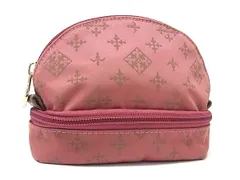 ■美品■ russet ラシット ナイロン 総柄 ポーチ マルチケース 小物入れ レディース ピンク系 DK5753