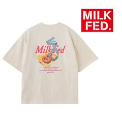 ミルクフェド tシャツ Tシャツ milkfed MILKFED PRETZEL WIDE S/S TEE 103251011014 レディース オフホワイト 白 ホワイト ティーシャツ ブランド ティシャツ おしゃれ 可愛い オシャレ 半袖 プレッツェル