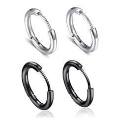 【色: シルバー & ブラック（12mm）】VOGEM 2ペア ファッシフープピ