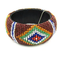 ダズリン バングル 未使用 ビーズ エスニック ブレスレット アクセサリー ブランド レディース ブラウン dazzlin